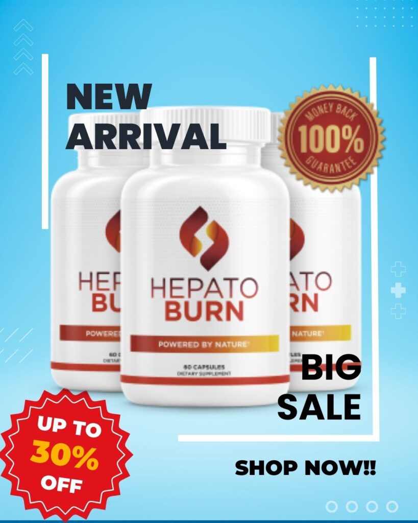 Bottle of HepatoBurn supplement for liver detox and weight management