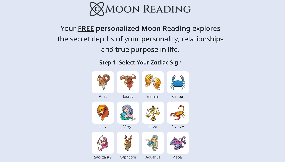 Moon Reading astrology interactive experience